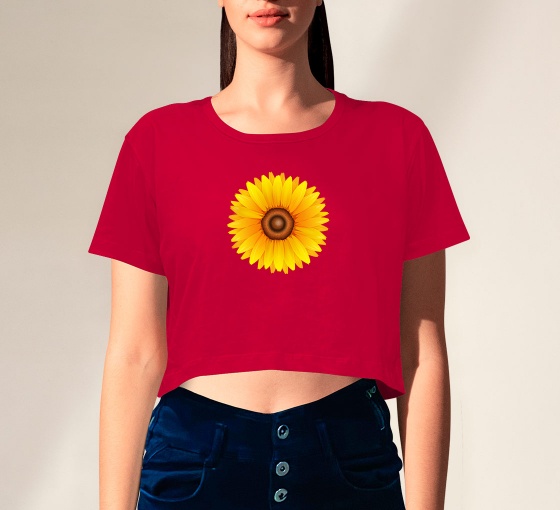 Personalized Crop Top  100% Polyester, All-Over-Print