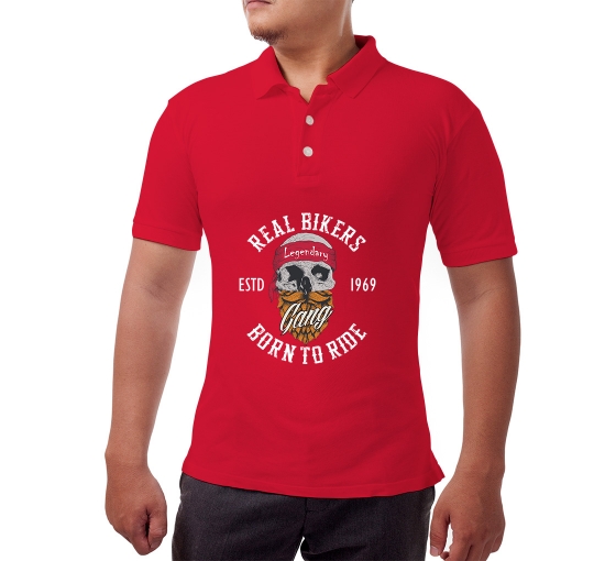 Custom Red Polo Shirt - Printed