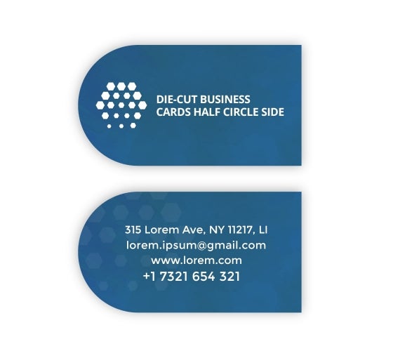 Half Circle Side Business Cards Business Cards Design