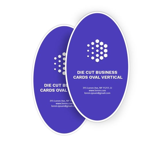 Die Cut Business Cards Oval Bannerbuzz