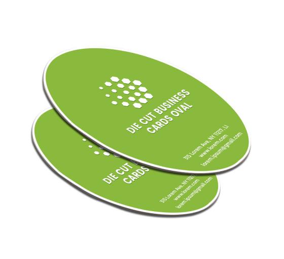 Oval Business Cards Die Cut Business Cards Printing Bannerbuzz Com