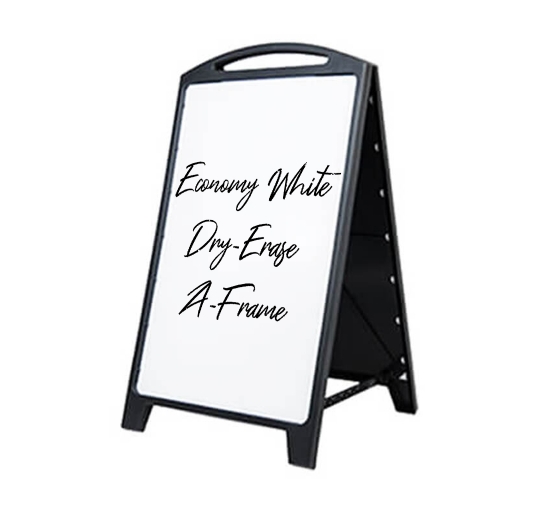 Economy White Dry-Erase A-Frame