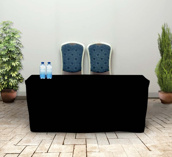 6' Fitted Table Covers - Black