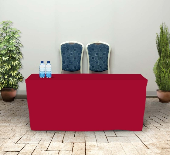 Fitted Table Covers Red 6ft 1 1 