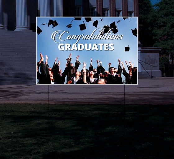 Reflective Graduation Yard Signs