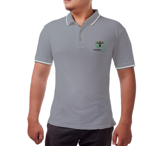 Shop Gray Cotton Polo Shirts | BannerBuzz