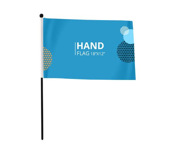 Custom Hand Waving Flag with Pole 14cmx21cm 50pcs/lot logo any design customize
