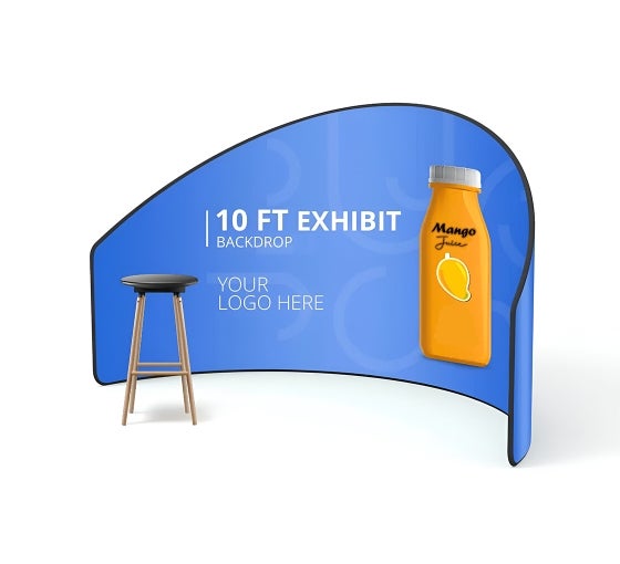 Exhibit Backdrop 10 ft - Raised Semi Circle