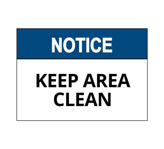 Please Keep This Area Clean Printable Sign