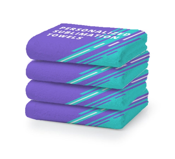 Wholesale Colorful Pretty Purple Striped Sublimation Towels