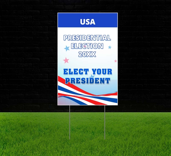 Political Reflective Lawn Signs