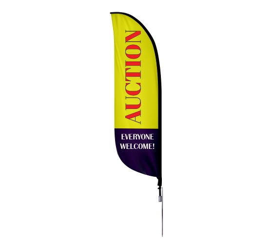 Pre-Printed Auction Feather Flag