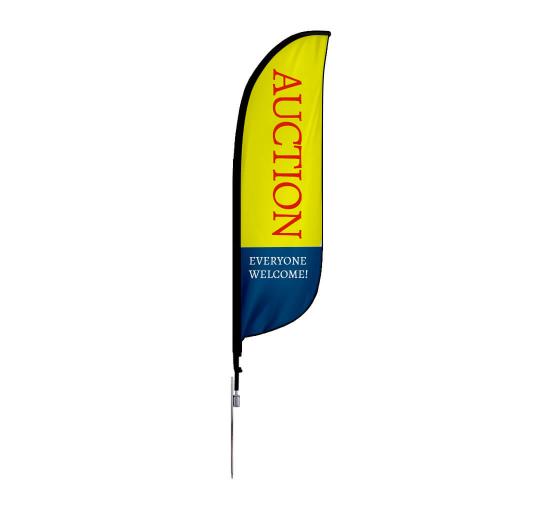 Pre Printed Auction Feather Flags Promotional Pre Printed