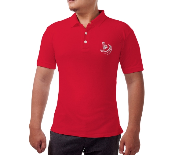 Men's Red Polo Shirt - Embroidered