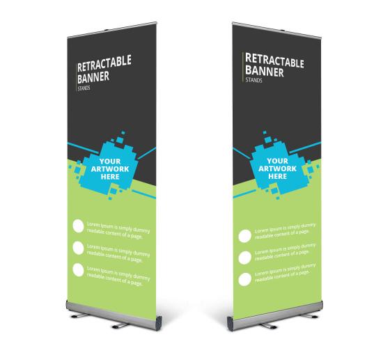  Roll Up Banner Stands Custom Retractable Banner Displays 
