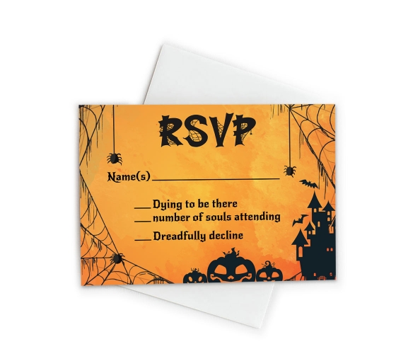 Halloween RSVP Cards
