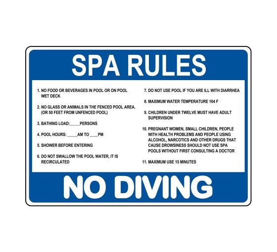 Shop Spa Rules Sign AlcoholWeaponDrug Free Property Rules Signs