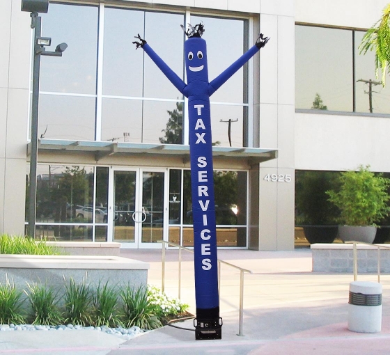 Tax Services Inflatable Tube Man Blue