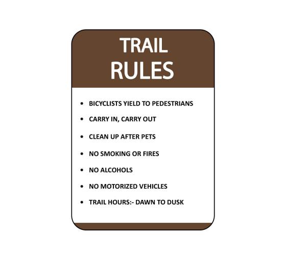 Shop online Trail Rules Bicyclists Yield To Pedestrians Sign Alcohol