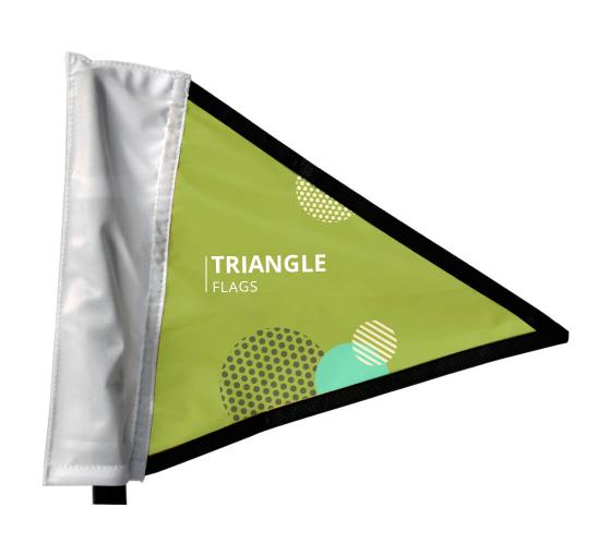 custom triangle flags