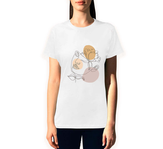 Women's Printed Organic T shirt - Short Sleeve 