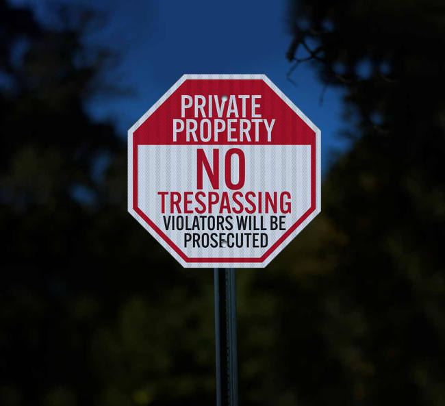 Shop for Private Property No Trespassing Sign
