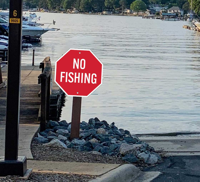 Shop for No Fishing Aluminum Sign (Non Reflective)