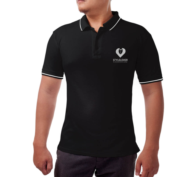 polo shirt design black