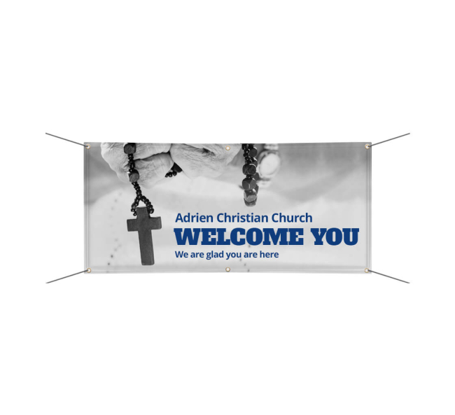 Custom Canvas Poster Hanger - Church Banners