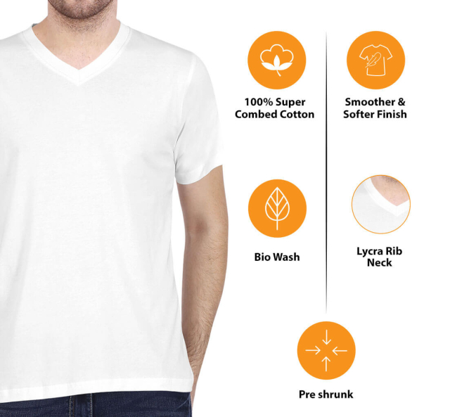 Buy Men's V-Neck T-Shirt & Get 20% Off