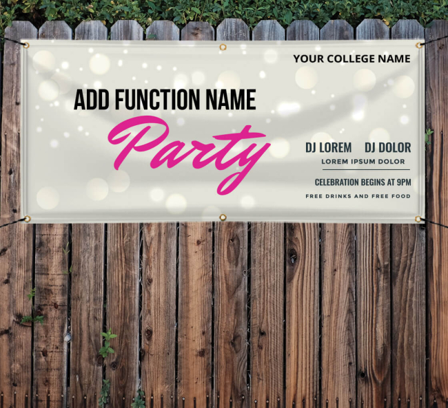 Discounted party banners