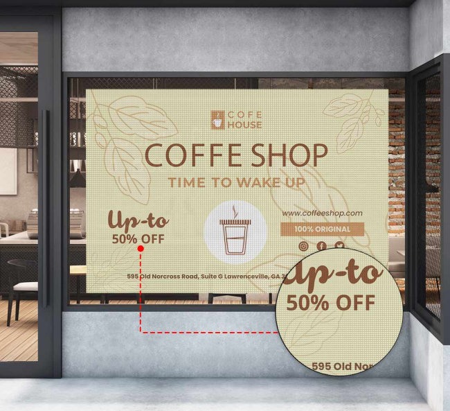 Shop for Perforated One-Way Vision Window Signs