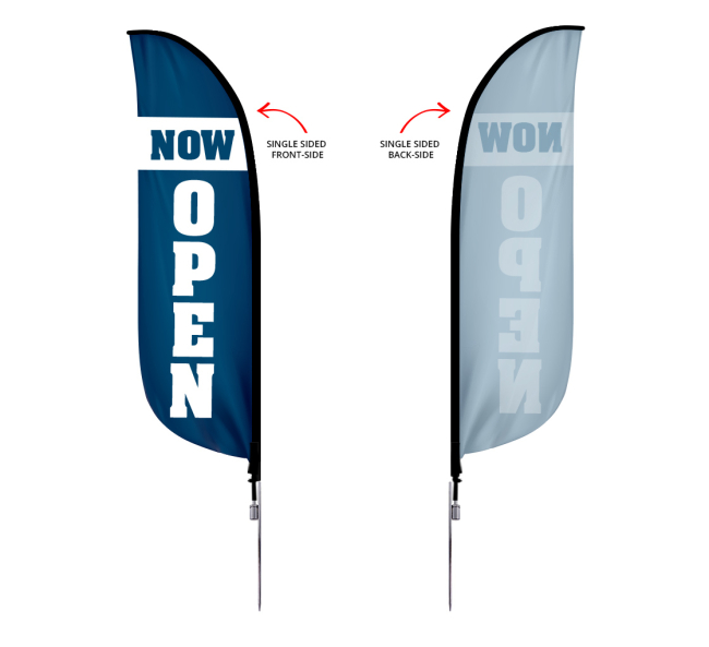 Buy Pre-Printed Now Open Feather Flags - Save up to 30%