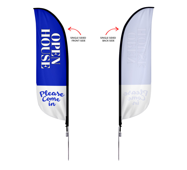 Buy Pre-Printed We Are Open Feather Flags
