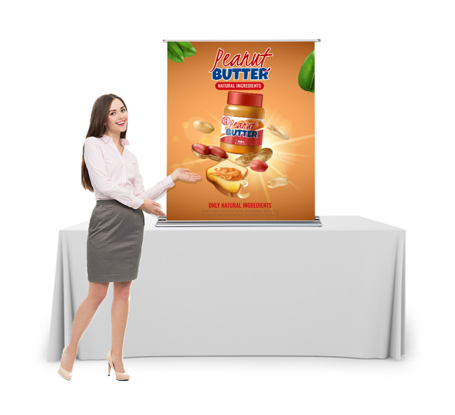 Space Supreme 48 Table Top Retractable Banner Stand