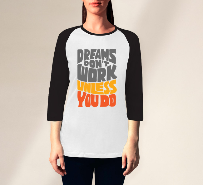 Buy Women\'s Printed Raglan T-Shirt - 3/4 Sleeves | BannerBuzz