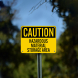 OSHA Caution Hazardous Material Storage Area Aluminum Sign (Non Reflective)