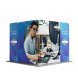 10ft Magnetic Modular Fabric Display - L Shape