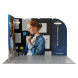 10ft Magnetic Modular Fabric Displays - L Shape Sloped