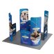 10ft Magnetic Modular Fabric Displays - L Shape Curved