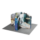 13ft Magnetic Modular Fabric Displays - Tapered Island Shape