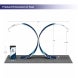 20 ft Island Twin Arch Display Booth Product Dimension in Feet