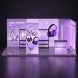 20ft Backlit Trade Show Display LED Lightbox Backwall with Counters Graphics front view