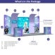 20ft Inline Trade Show Booth – Modular Fabric Display with Podium, Shelves & LED Lights