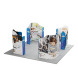 20ft Magnetic Modular Fabric Displays - 4 Curved L-Shape Sections