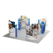 20ft Magnetic Modular Fabric Displays - 4 Curved L-Shape Sections