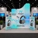 6.5ft Magnetic Modular Fabric Display - Five Maglock Panels