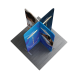 6.5ft Magnetic Modular Fabric Display - Cross Island Shape