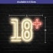 18+ Neon Sign