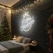 Merry Christmas Circle Typography Neon Sign